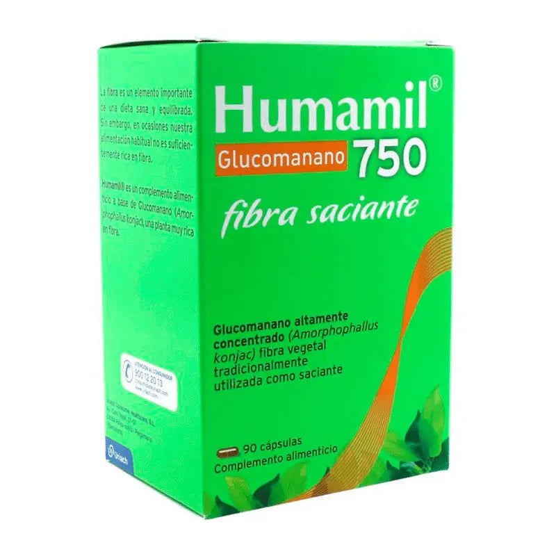 Humamil Glucomanano 750 mg, 90 cápsulas