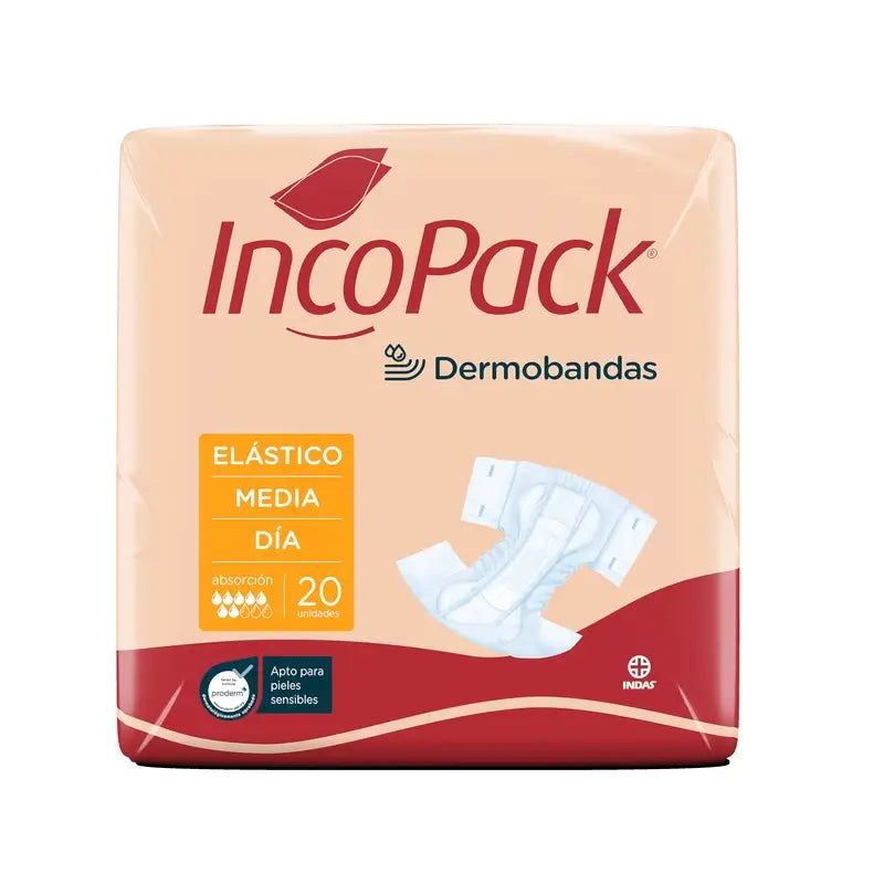 Incopack Elastic Absorbent Pad Medium Size Day , 80 units