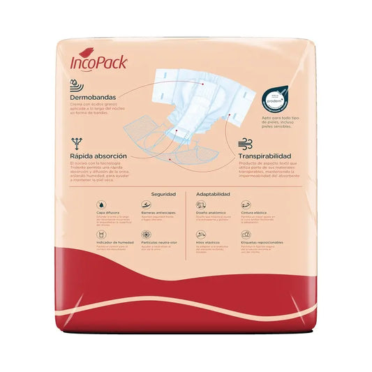 Incopack Elastic Absorbent Night Absorbent Extra Large Size , 80 units