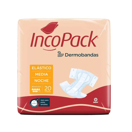 Incopack Anatomical Elastic Night Medium Size , 80 units