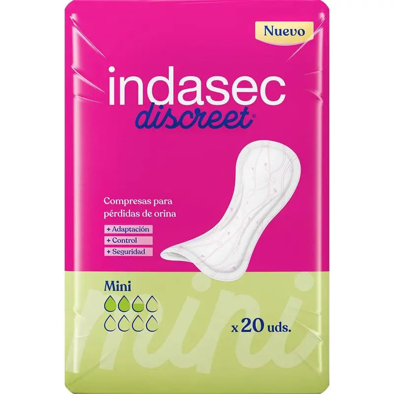 Indasec Discreet Mini Pads Bag 20 Units