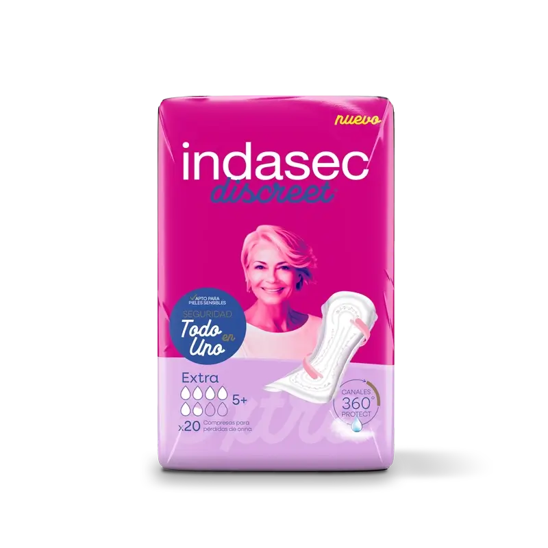 Indasec Discreet Incontinence Pad Extra , 20 units