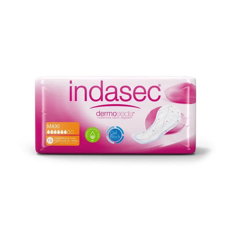 Indasec Dermoseda Incontinence Pad Maxi , 15 units