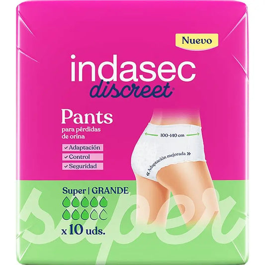 Indasec Discreet Pant Super Large, 10 pieces