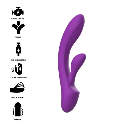 Intense Toys Luigi Vibrador Rabbit Silicona Liquida Morado 