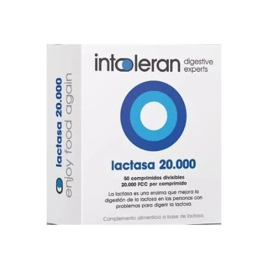 Intoleran Lactasa 20000 Complemento Alimenticio , 50 comprimidos