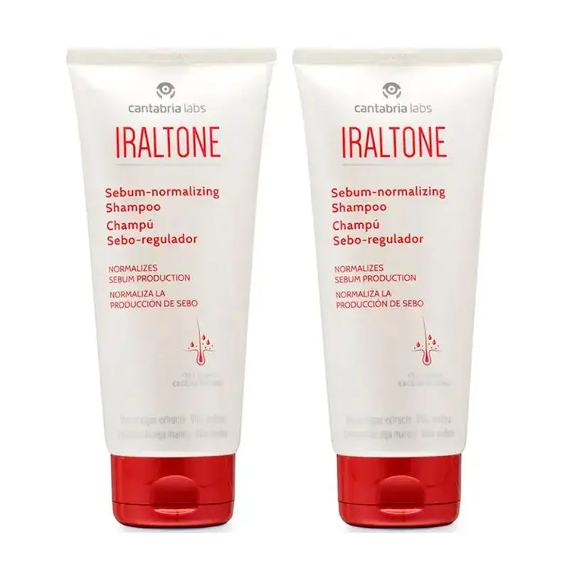 Iraltone Seboregulating Shampoo, Pack 2 x 200 ml