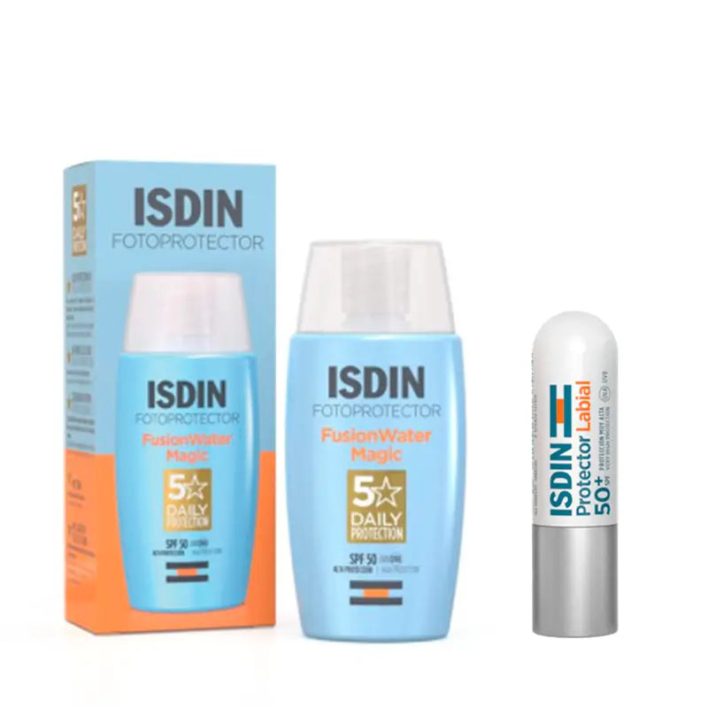 Isdin Fotoprotector Fusion Water Magic Spf 50+ Photoprotector 50 Ml + Isdin Lip Protector Spf50+ 4 Gr