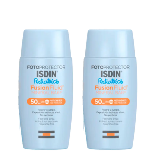 Isdin Pediatrics Mineral Fusion Fluid Spf50 2 x 50 Ml