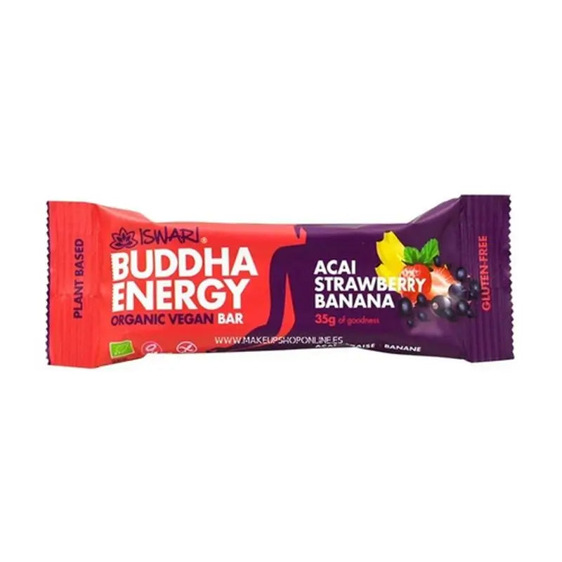 Iswari Buddha Energy Açai Strawberry Banana Bar, 47 g