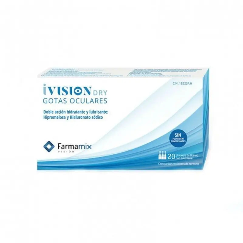 Ivision Dry Eye Drops, 20 single doses