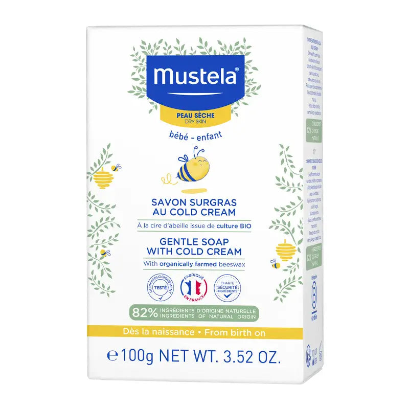 Mustela Bebe Jabón Supergraso Cold Cream Pastilla, 100g