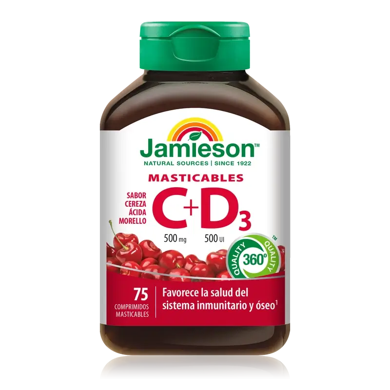 Jamieson Vit C+D3 Mast. 500Mg 500Ui , 75 tablets