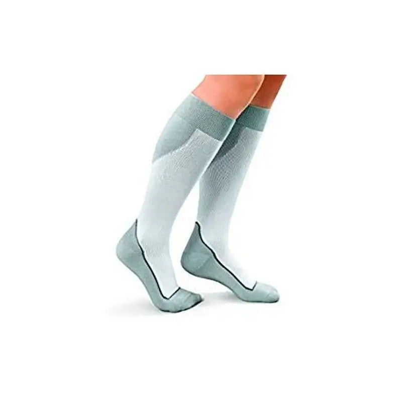 Jobst Calcetines Sport, Blanco/Gris, Talla M, 20-30 Mmhg