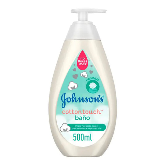 Johnson's Baby Gel de Baño Cottontouch, para Bebés y Recién Nacidos, Piel Fina y Delicada, con Algodón Puro, 500 ml