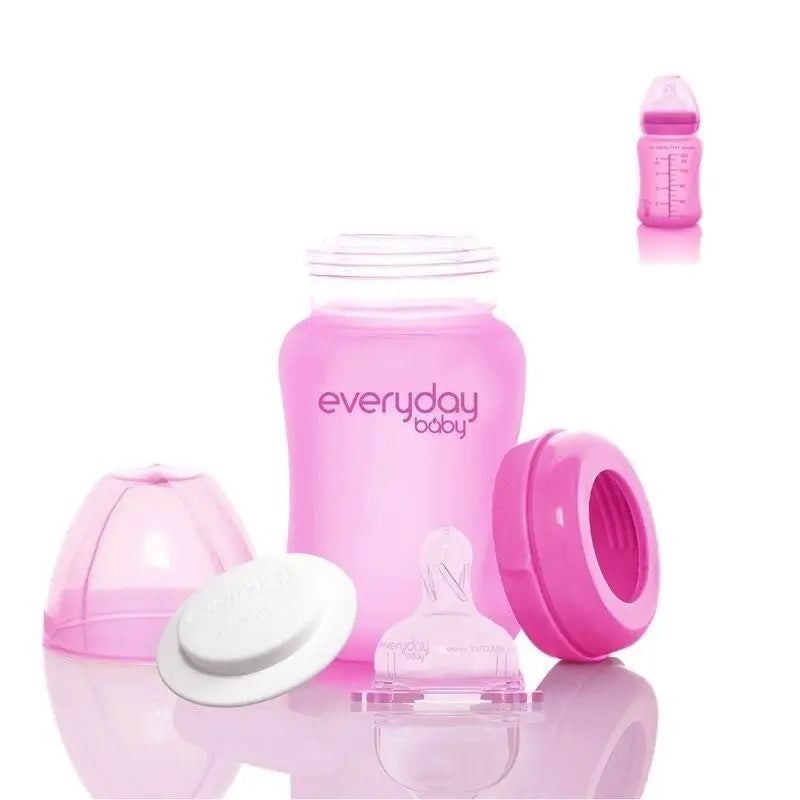 Joykids Glass Baby Bottle 150Ml Fuchsia Thermos Everyday Baby