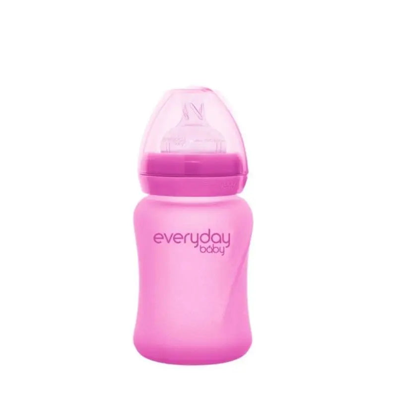 Joykids Glass Baby Bottle 150Ml Fuchsia Thermos Everyday Baby