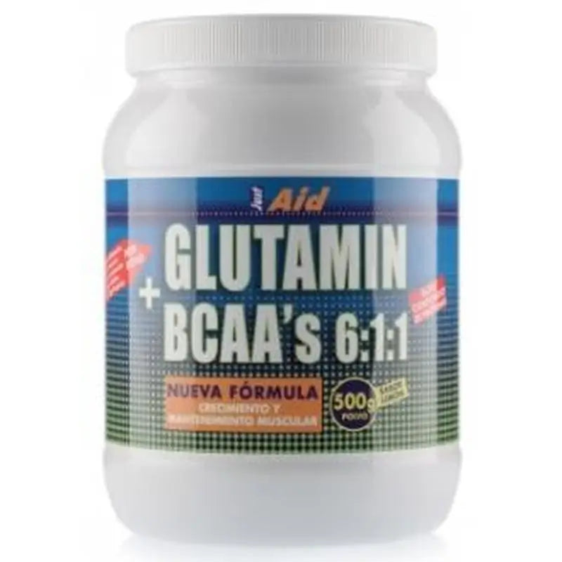 Just Aid Glutamin + Bcaa Sabor Limon 500Gr.