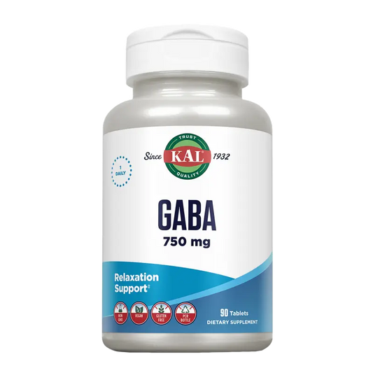 Solaray Gaba 750 Mg. 90 Comp. Kal