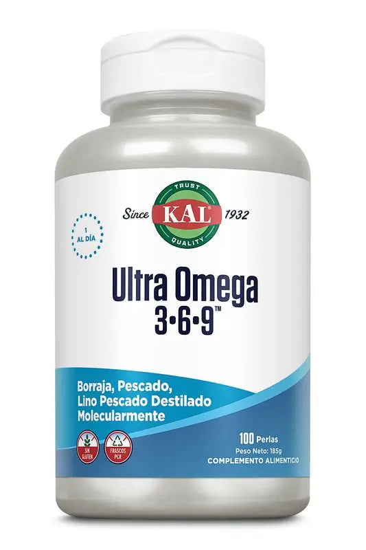 Kal Ultra Omega 3 6 9, 100 Perlas      