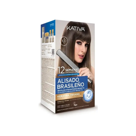 Kativa Brazilian Straightening Kit Dark Hair Veg, 1 pc.