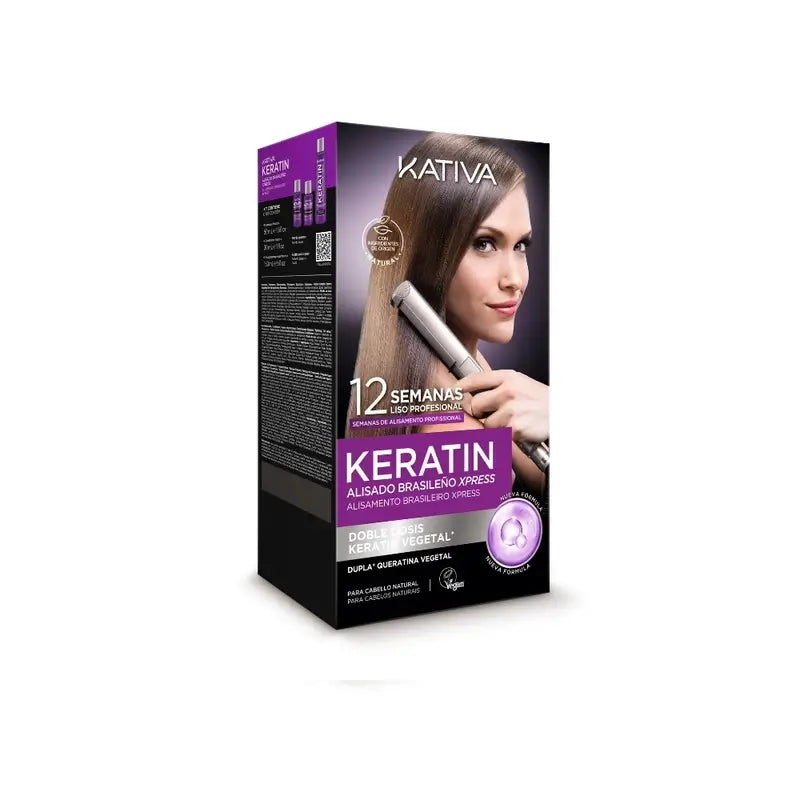 Kativa Keratin Kit Brazilian Straightening Express Veg, 1 pc.