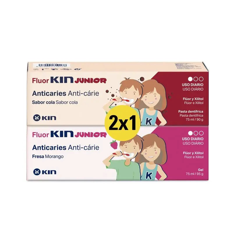 Kin Fluor Kin Pack 2X1 Junior 75Ml