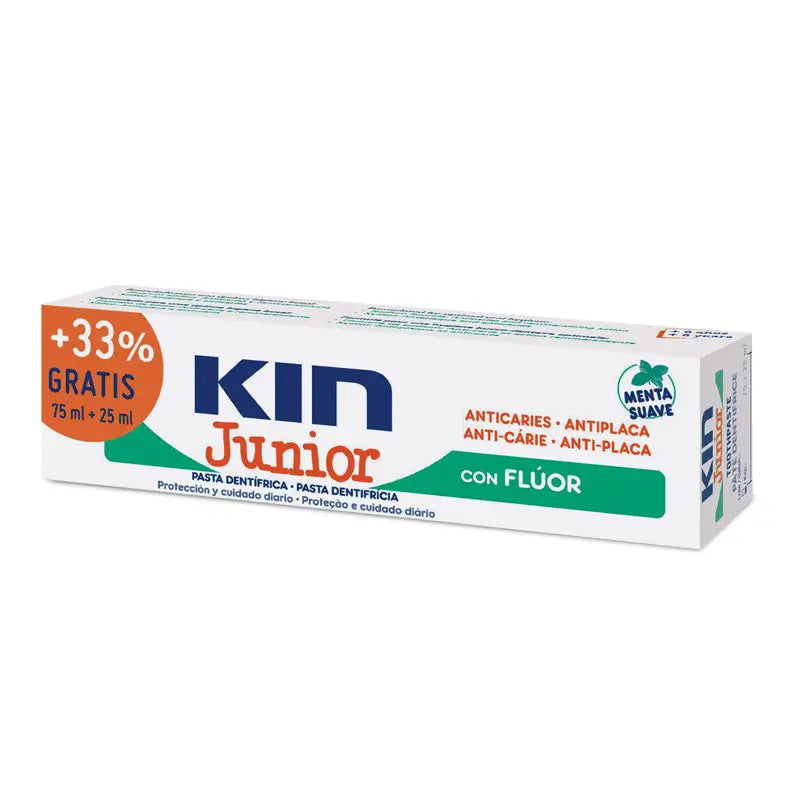 KIN Junior Menta Suave Pasta 75+25 ml