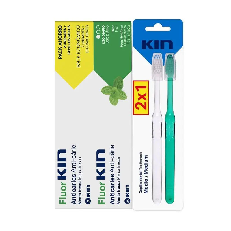 KIN FluorkIN 125 Pack 2 pieces + Medium Brush 2X1