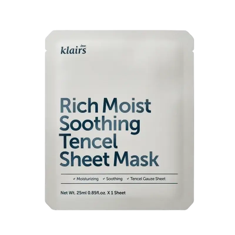 Klairs Rich Moist Soothing Soothing Tencel Sheet Mask, 25 ml