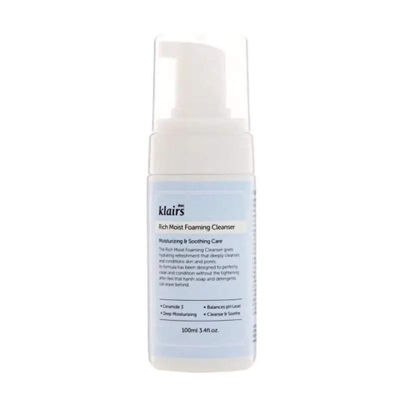 Klairs Rich Moisturising Foaming Cleanser, 100 ml