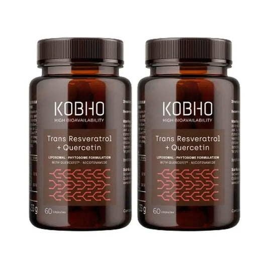 Kobho Labs Duplo Trans Resveratrol + Quercetin Supplement, 2 x 3 x 60 capsules