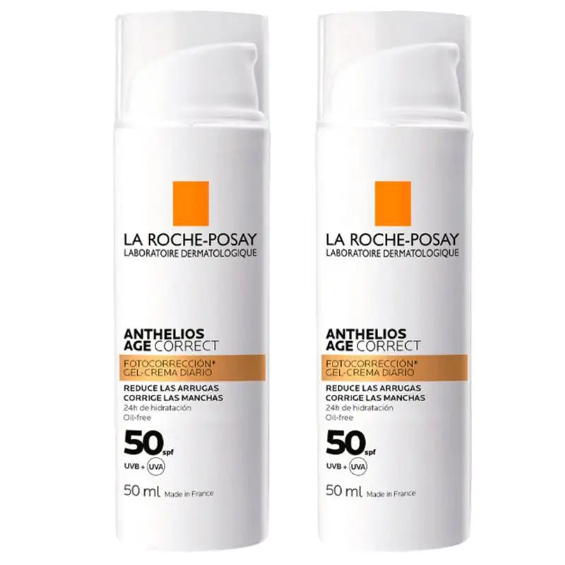 La Roche Posay Anthelios Age Correct SPF50 Gel-Cream, Duplo 2x50 ml