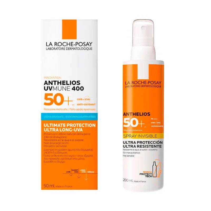 La Roche Posay Pack Anthelios Uvmune 400 Spf50+ 50Ml + Invisible Spray Spf50+ 200Ml