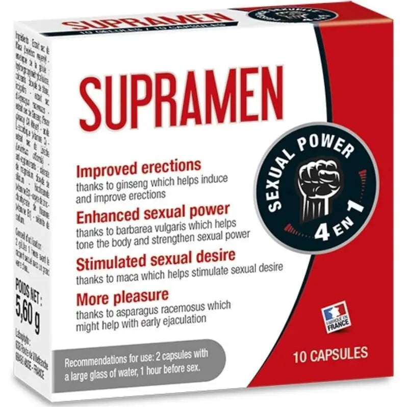 Labophyto Supramen 10 Capsulas 4 En 1 Potencia Sexual 