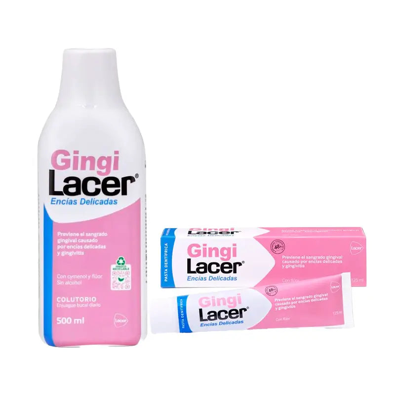 Lacer Pack Gingilacer Mouthwash, 500 Ml + Gingilacer Toothpaste 125 Ml