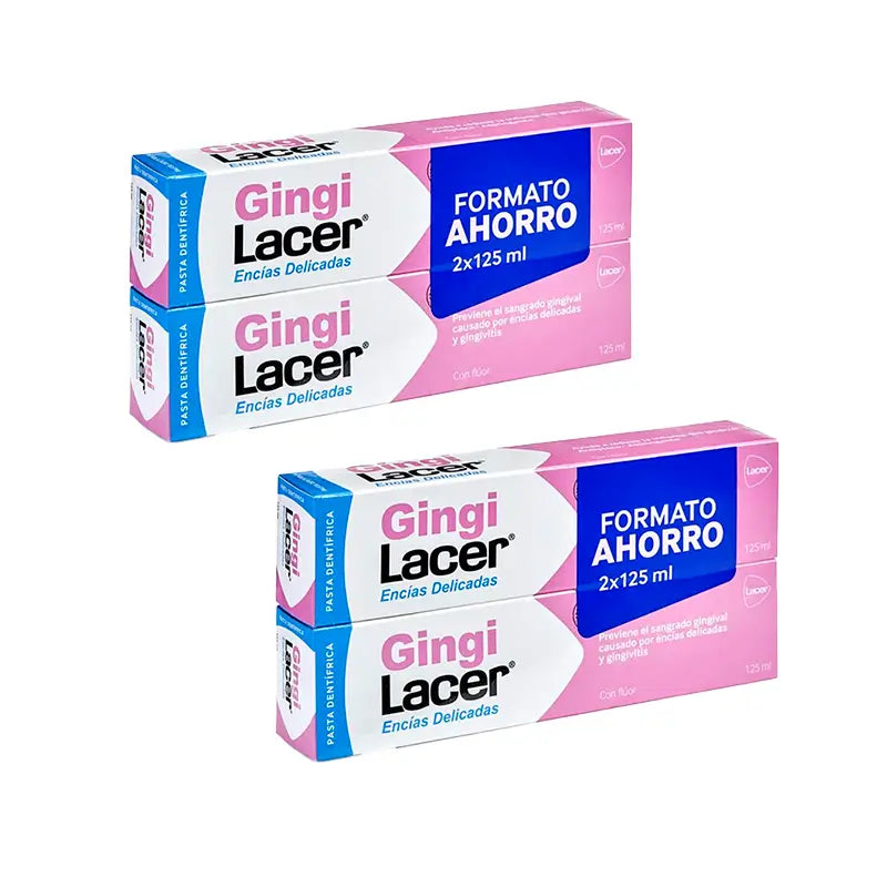 Lacer Gingilacer Toothpaste Pack, 4 x 125 Ml