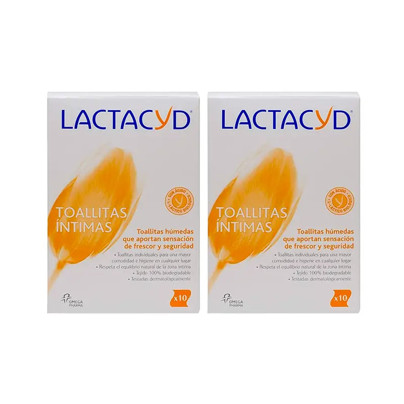 Lactacyd Duplo Individual Intimate Hygiene Wipes 2 x 10 units