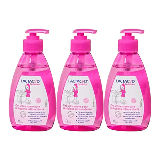 Lactacyd Paediatric Triple Gel Ultra Gentle Daily Intimate Hygiene 3 x 200 ml