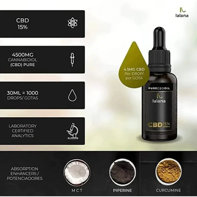 Lalana Cbd Oil Pure 15% , 30 ml