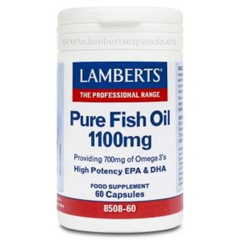 Lamberts Aceite De Pescado Puro-Omega 3 Alta Pot. 60Perla 