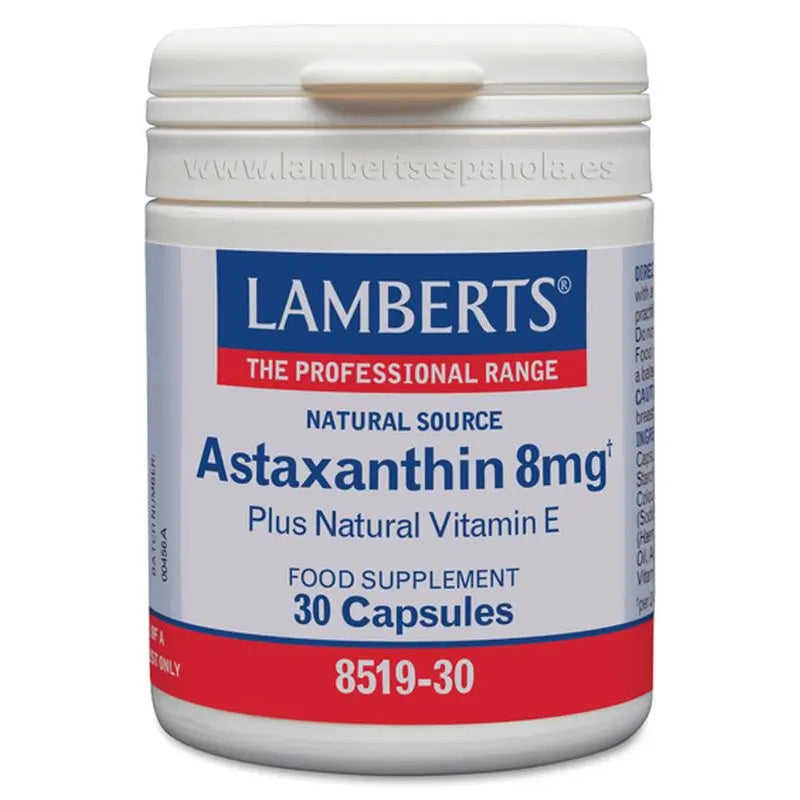 Lamberts Astaxantina Con Vitamina E , 30 cápsulas   