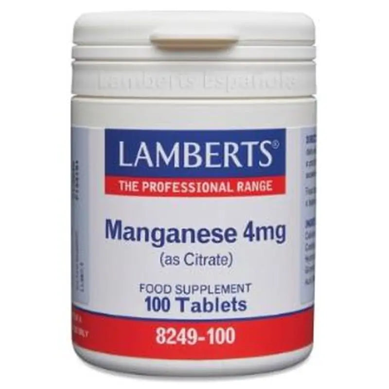 Lamberts Manganeso Citrato 4Mg. 100  Cápsulas 