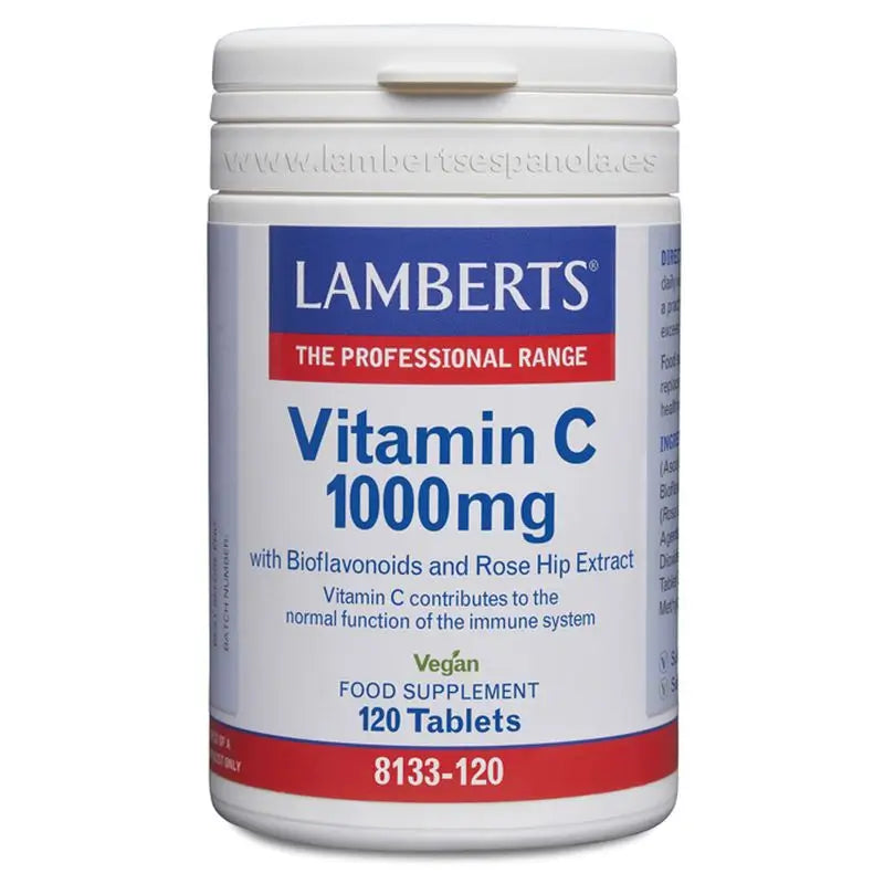 Lamberts Vitamin C 1000 Mg + Bioflavonoids & Rosehip, 120 tablets