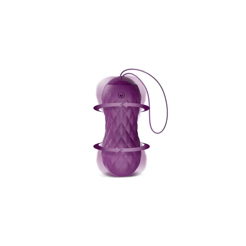 Latetobed Vibrating Egg with Wave Motion Remote Control Usb Silicone Purple