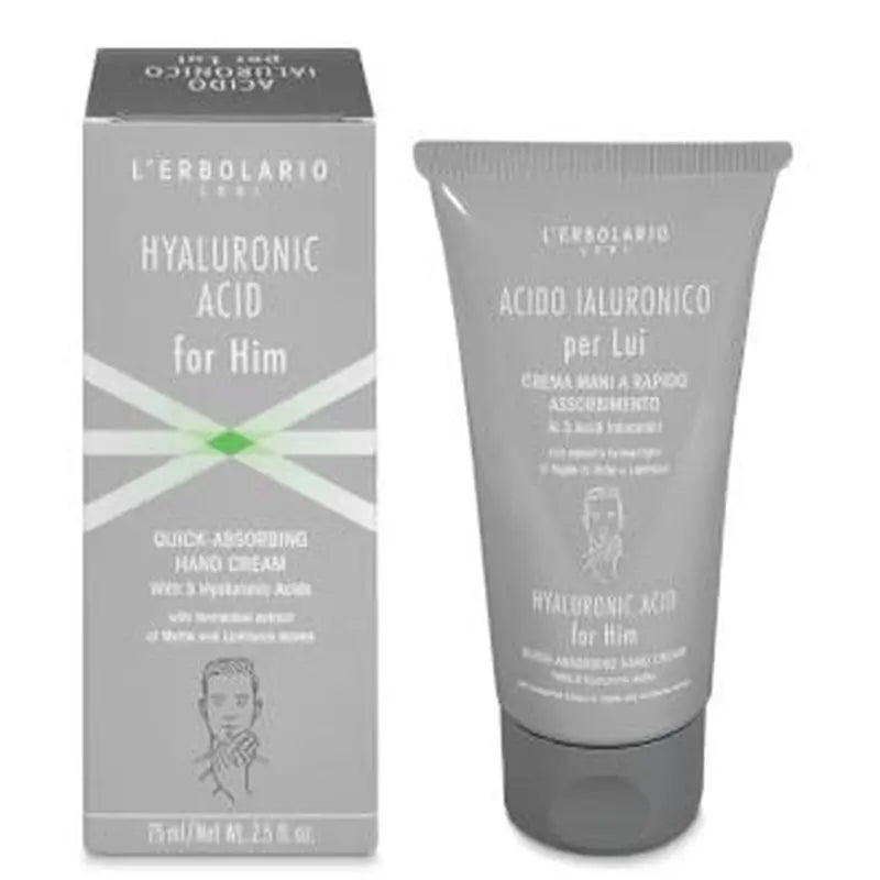 L´Erbolario Acido Hialuronico Hombre Crema Manos 75Ml. 