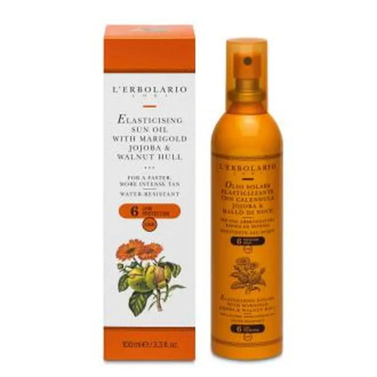 L´Erbolario Solar Aceite Elasticidad Calendula Y Jojoba Spf6 