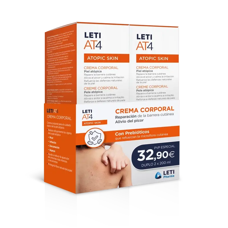 Letiat4 Repairing At4 En Pack Duplo Body Cream Pvp Esp B