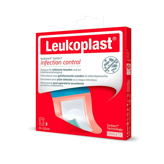 Leukoplast Leukomed Sorbact, 8 cm x 10 cm , 3 unidades