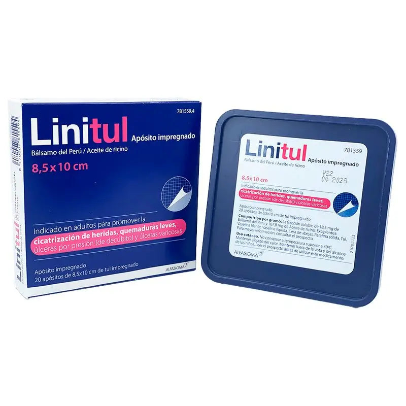 Linitul 8.5X10 cm Impregnated Dressing Box, 20 pcs.